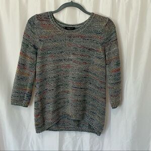 Spense Grey with Multicolor Speckles Crewneck Sweater- Size M